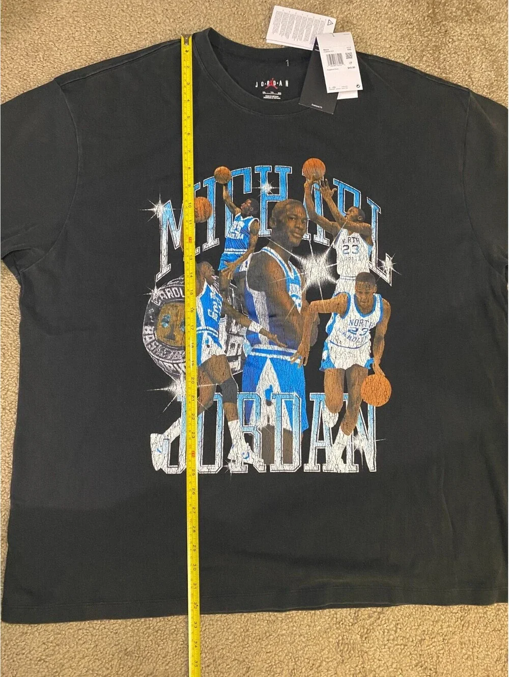 Jordan Flight Essentials T Shirt Mens 2XL Black Cotton Michael Jordan Graphic